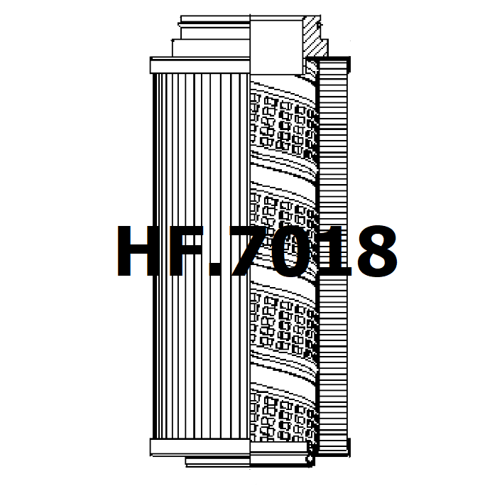 Side of HF.7018 - Hydrauliek filter