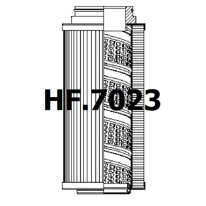 Side of HF.7023 - Hydrauliek filter