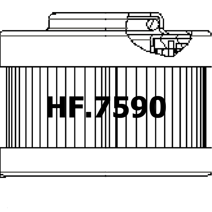 Side of HF.7590 - Hydraulic Filter