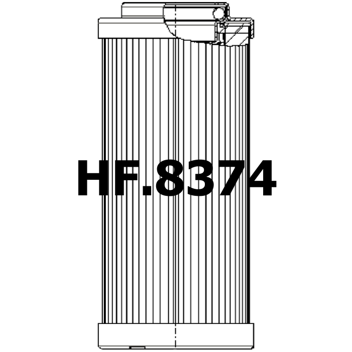 Side of HF.8374 - Filtro Hidráulico