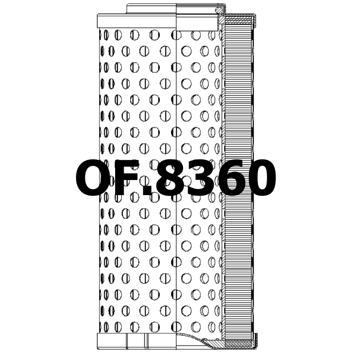 Side of OF.8360 - Oil Filter