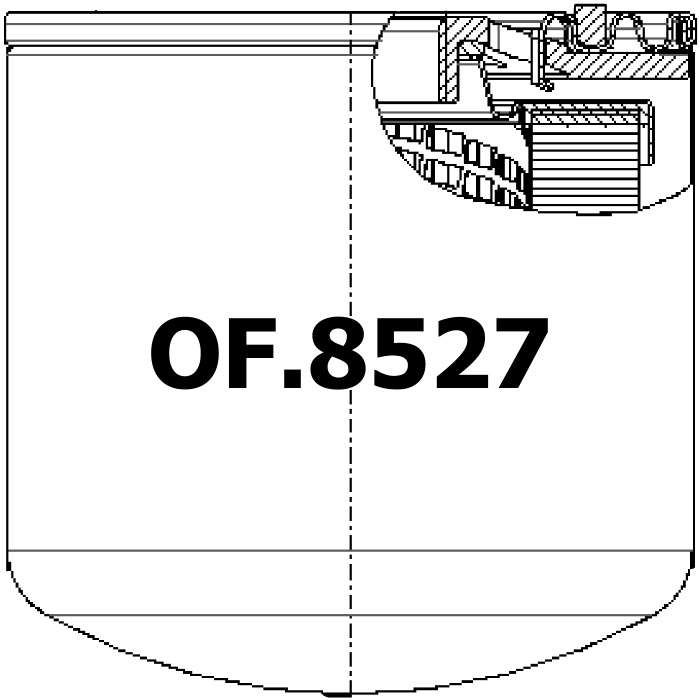 Side of OF.8527 - Oil Filter