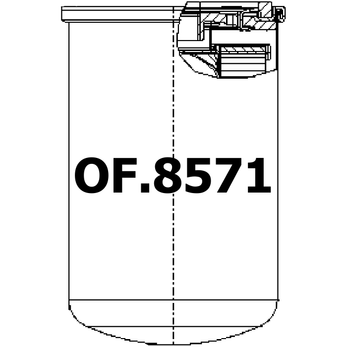 Side of OF.8571 - Oliefilter