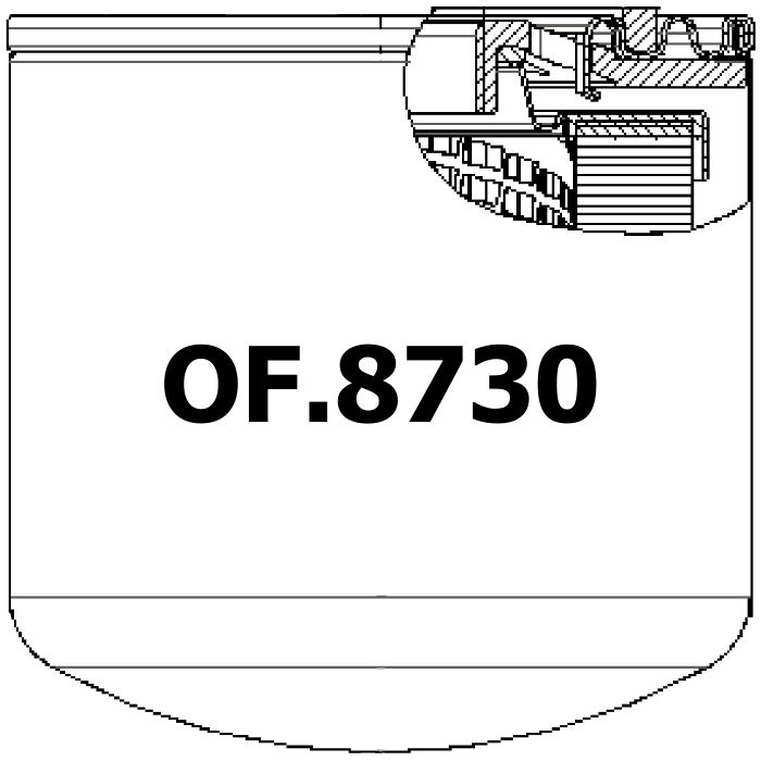 Side of OF.8730 - Oil Filter