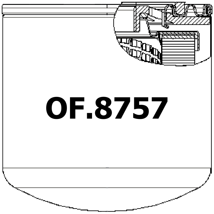 Side of OF.8757 - Oil Filter