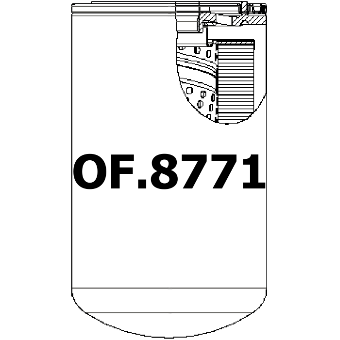 Side of OF.8771 - Oil Filter