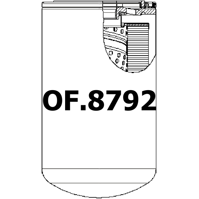 Side of OF.8792 - Oil Filter