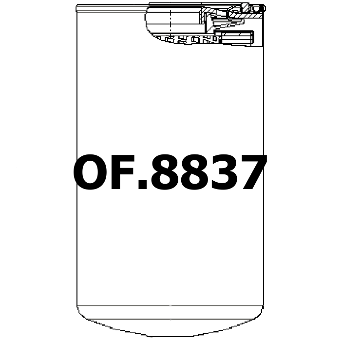 Side of OF.8837 - Oil Filter