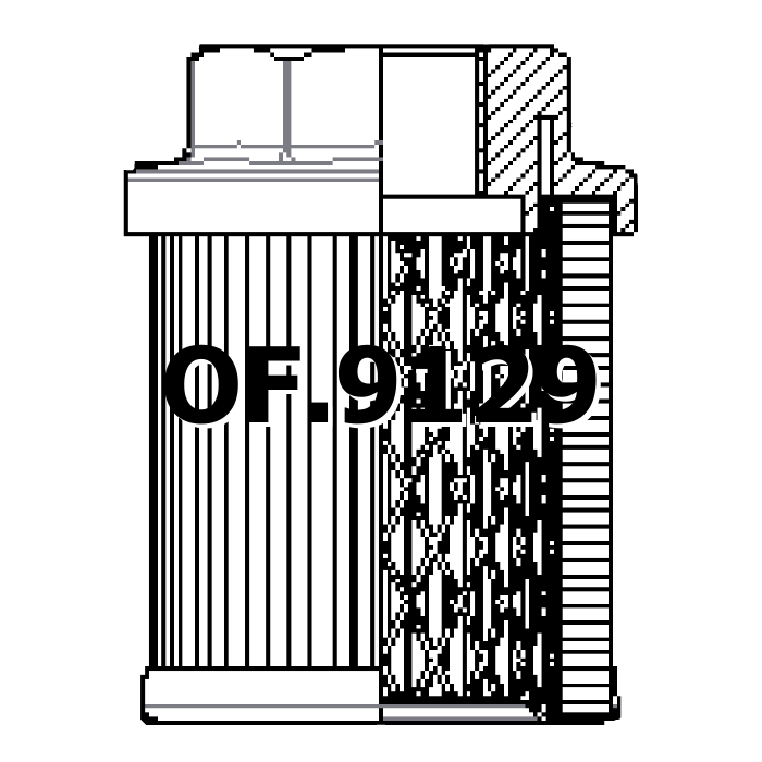 Side of OF.9129 - Oil Filter