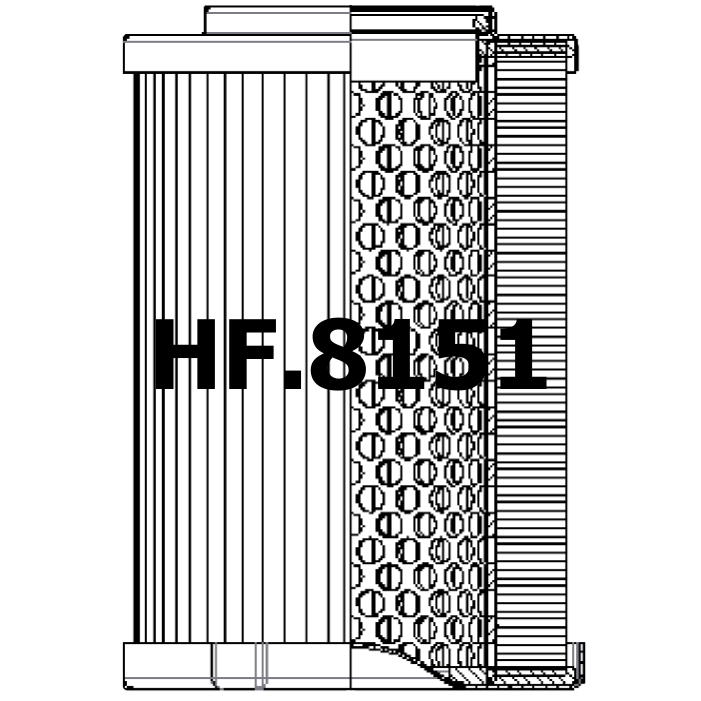 Side of Aiag HF3051F - Hydraulic Filter
