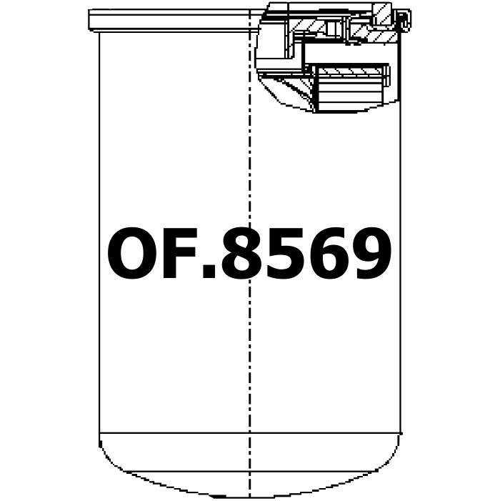 Side of Alco SP1058 - Oil Filter