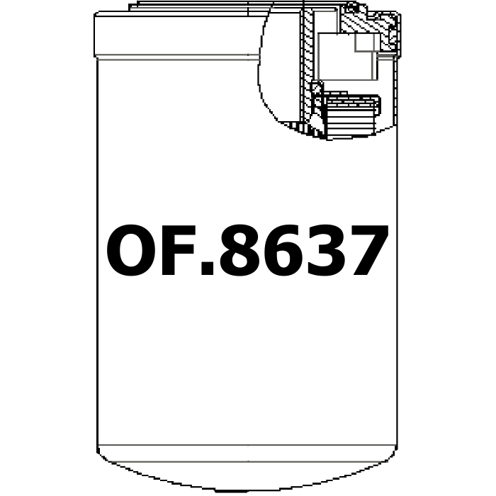 Side of American Hoist 1050495 - Ölfilter