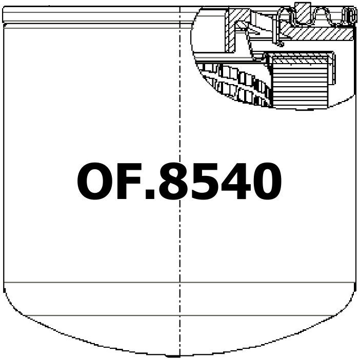 Side of Baldwin BT9316MPG - Oil Filter