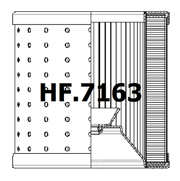 Side of Baldwin PT729 - Hydraulikfilter