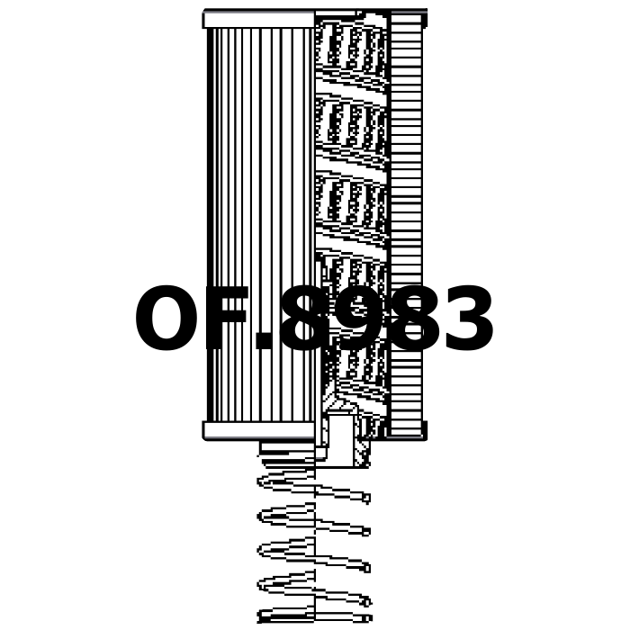 Side of Baldwin PT9265 - Oil Filter