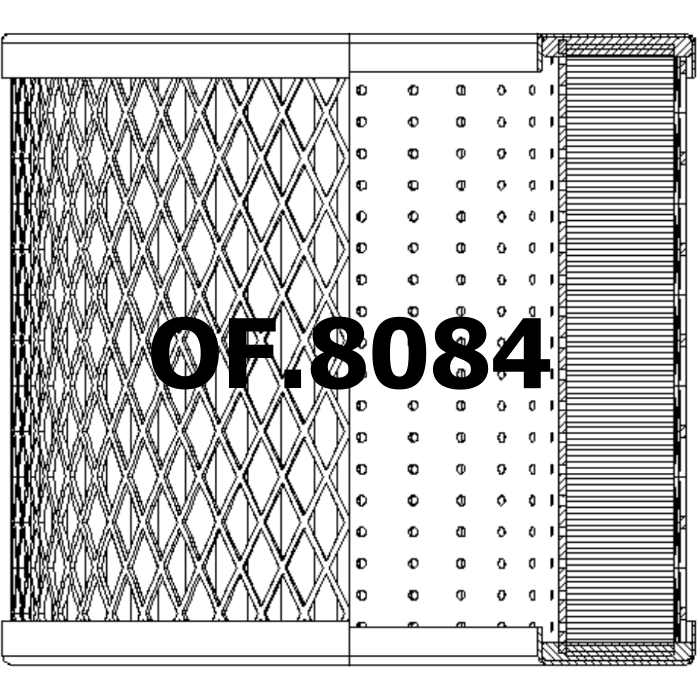 Side of Baldwin PT9420MPG - Oil Filter