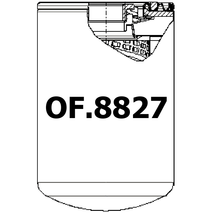 Side of Donaldson P171628 - Oil Filter