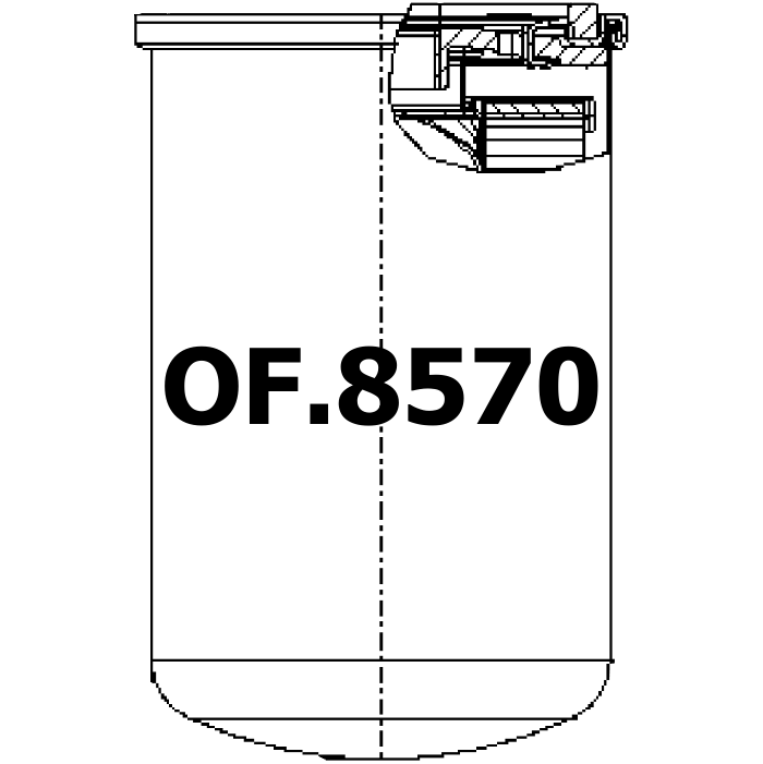 Side of Fai Filtri CS-090-4-0-P10-A - Oil Filter