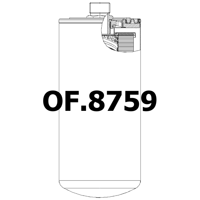 Side of Fai Filtri CSP-070-DNP-0-P10-A - Oil Filter