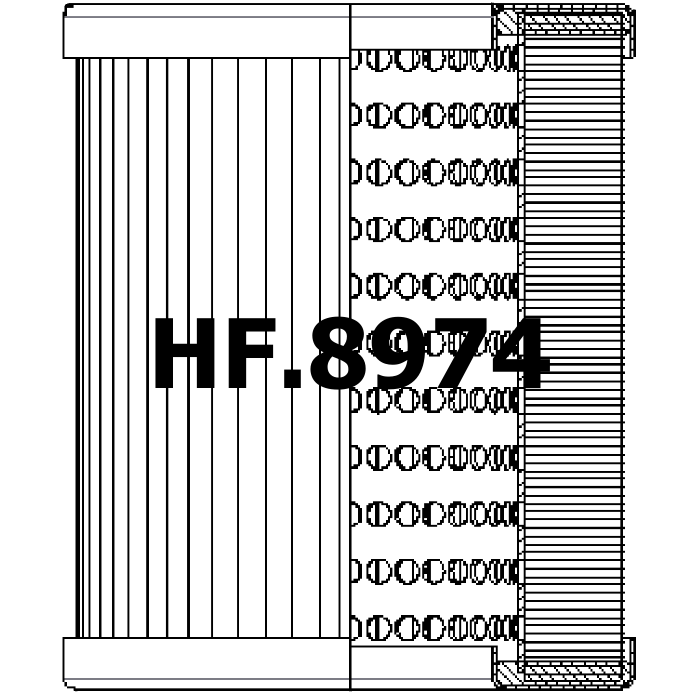Side of Filtrec R220C25 - Hydraulic Filter