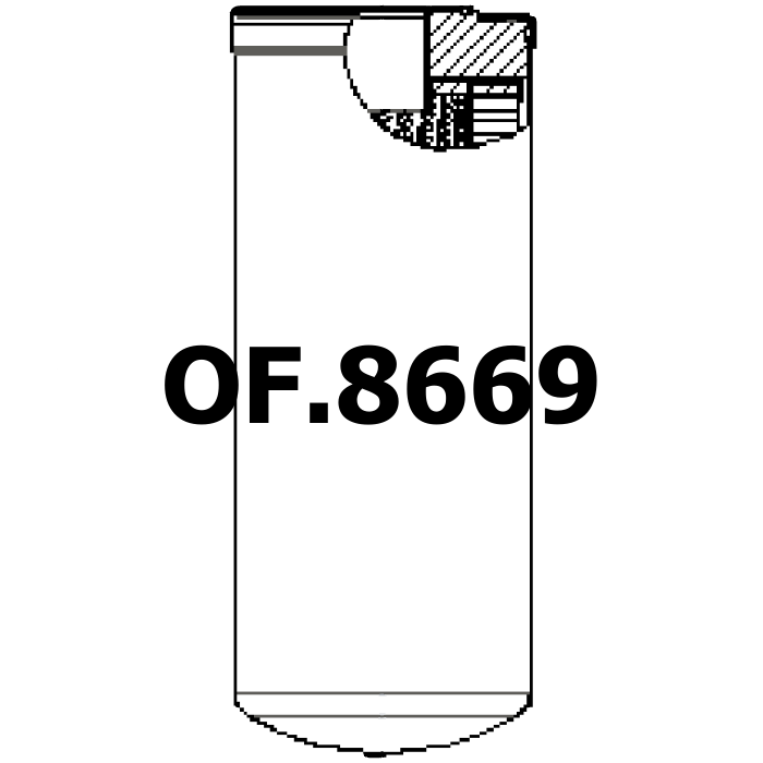Side of Fleetguard HF35305 - Oil Filter