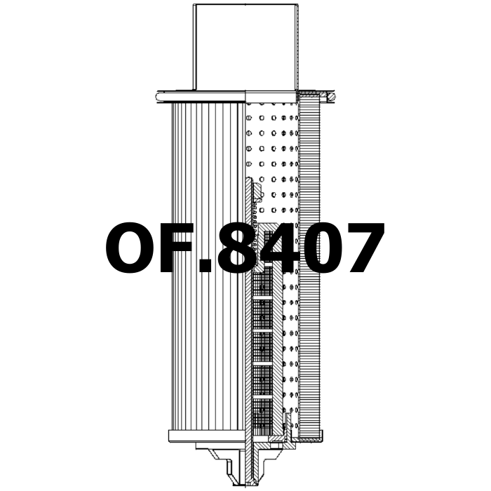 Side of Fleetguard HF35443 - Oil Filter