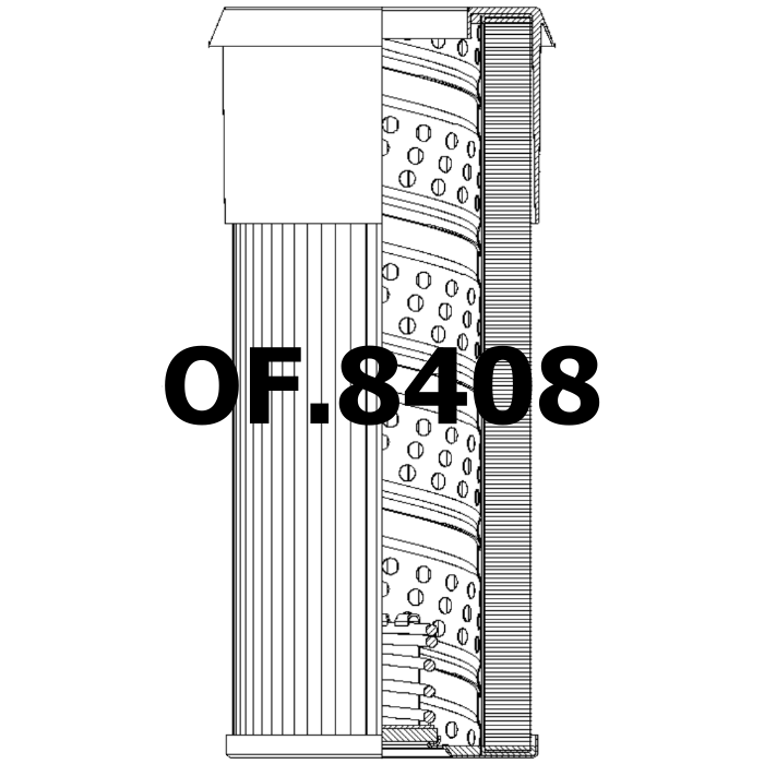Side of Fleetguard HF35529 - Oil Filter