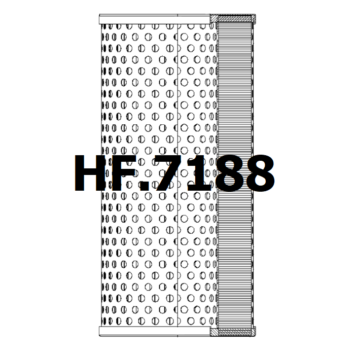 Side of Fleetguard HF6196 - Hydraulikfilter