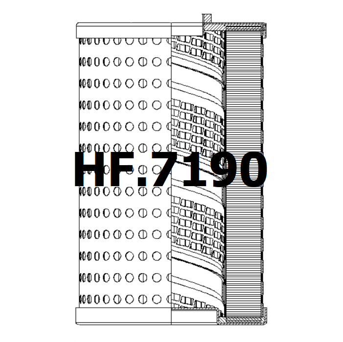 Side of Fleetguard HF6198 - Hydraulic Filter