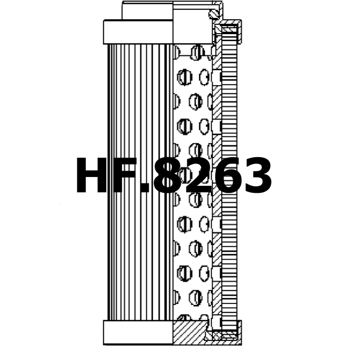 Side of Fleetguard HF7109F - Hydraulic Filter