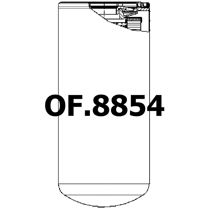 Side of Hengst H300W08 - Oil Filter