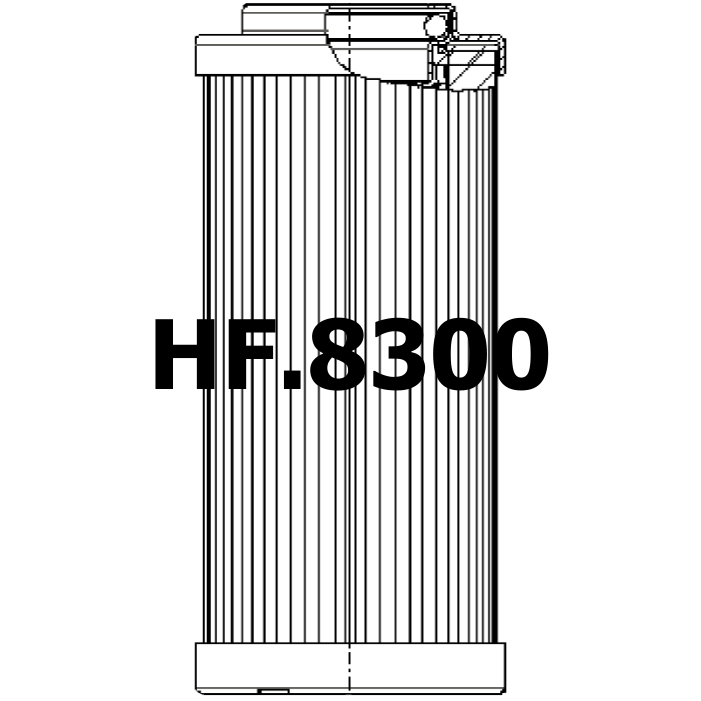 Side of Hydac 0040DN025BH3HC - Hydraulic Filter