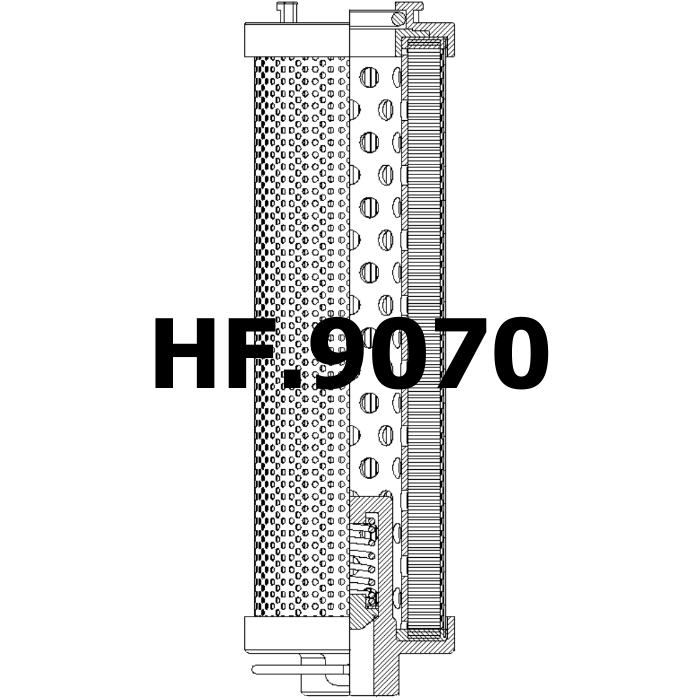Side of Hydac 0160R003BN - Hydraulic Filter