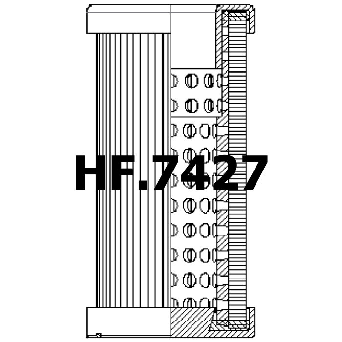 Side of Hydac 2080D10BN - Hydraulikfilter