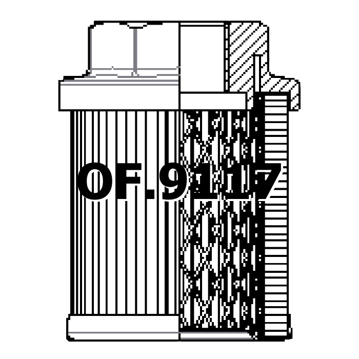 Side of Hydroflex 77201135M090 - Oil Filter