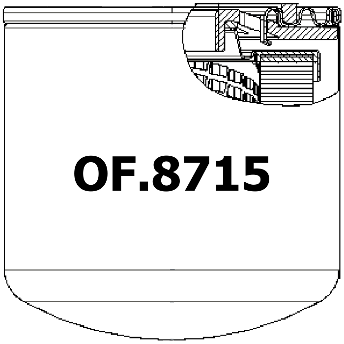 Side of Hyundai XKCF00001 - Oil Filter