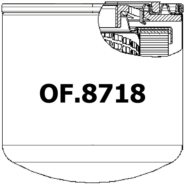 Side of Ikron HEK4620135ASSP010B - Oil Filter
