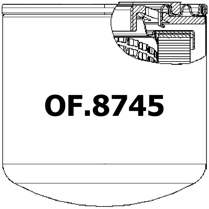 Side of Ikron HEK4620180ASFG025B - Oil Filter