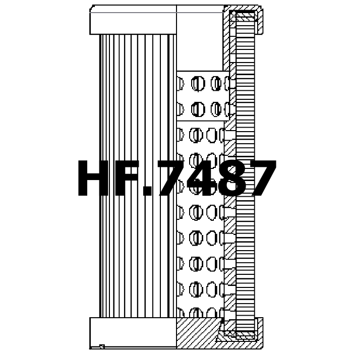Side of Mahle - Filtration Group 77680416 - Hydraulic Filter