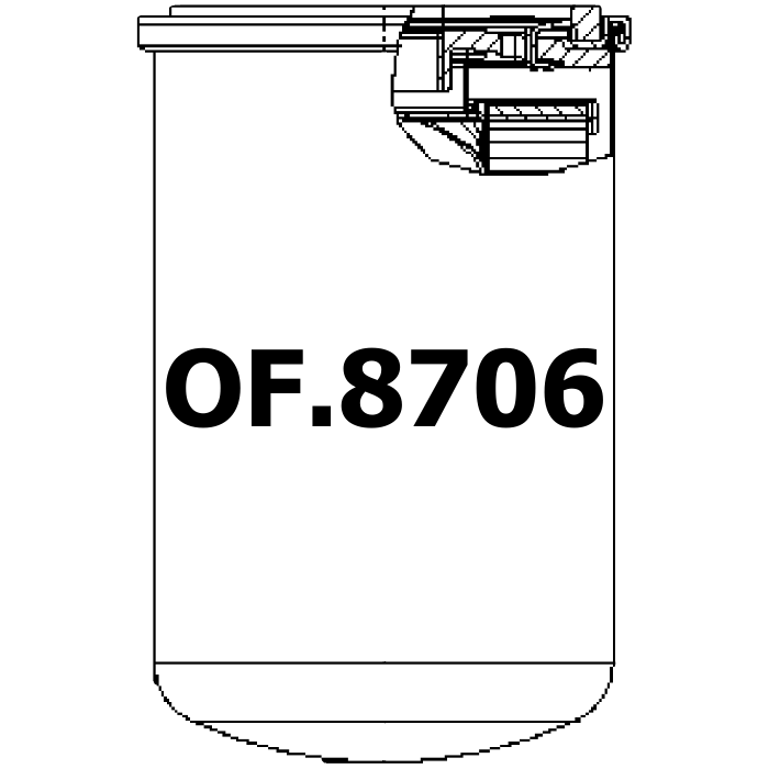 Side of Mahle - Filtration Group PER186SM10 - Oil Filter