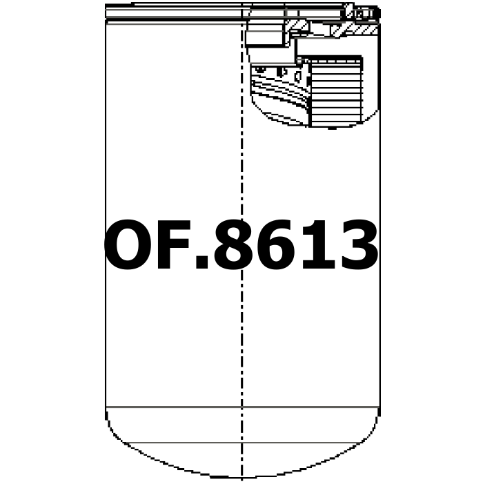Side of Sofima (UFI) CA303ECV1 - Oil Filter