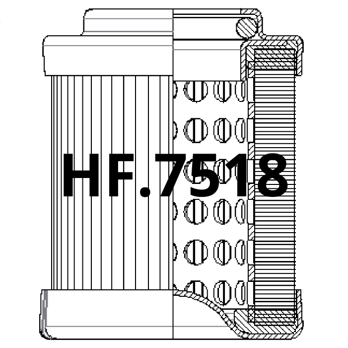 Side of Sofima (UFI) CH1351RD11 - Hydraulic Filter