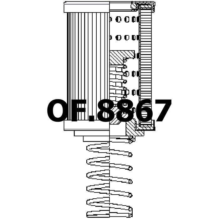 Side of Sofima (UFI) CRE15RV1 - Oil Filter