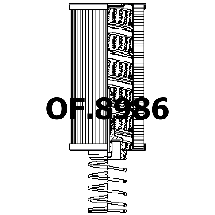 Side of Sofima (UFI) RE200FV1 - Oil Filter