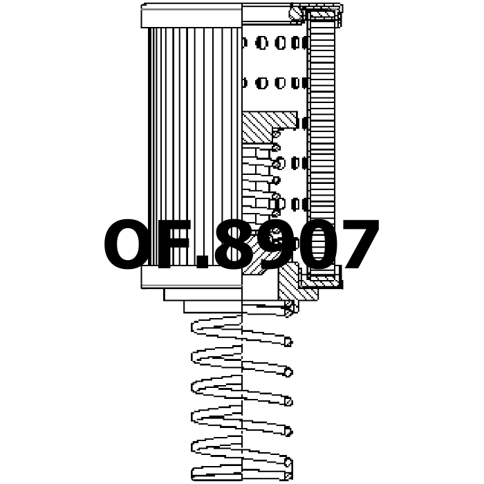 Side of Sofima (UFI) RE50CD1 - Oil Filter
