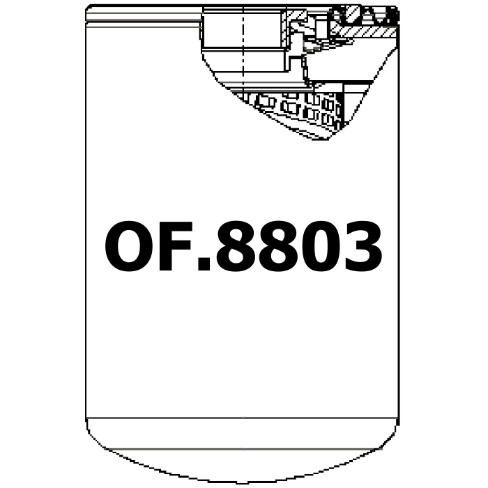 Side of Sullair 68415673 - Oil Filter